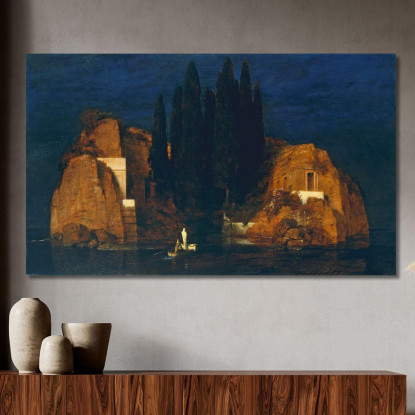 Isola Dei Morti Arnold Böcklin abk18 quadro stampato su tela