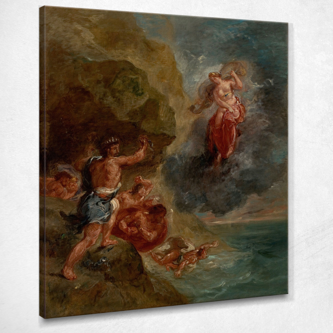 La Giunone D'Inverno Implora Di Distruggere La Flotta Di Enea Eugène Delacroix edx146 quadro stampato su tela