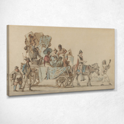 Compagnia Teatrale In Viaggio Eugène Delacroix edx148 quadro stampato su tela
