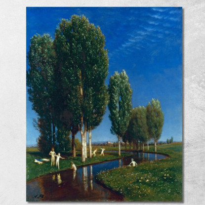 Giorno D'Estate Arnold Böcklin abk62 quadro stampato su tela