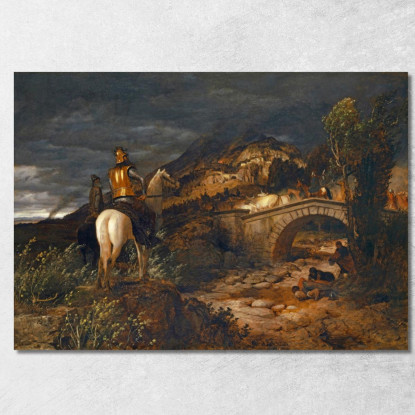 La Marcia Dei Goti Arnold Böcklin abk66 quadro stampato su tela