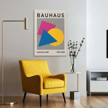 Quadro Bauhaus Forme Geometriche Vibranti Bauhaus Style bhs5 quadro stampato su tela