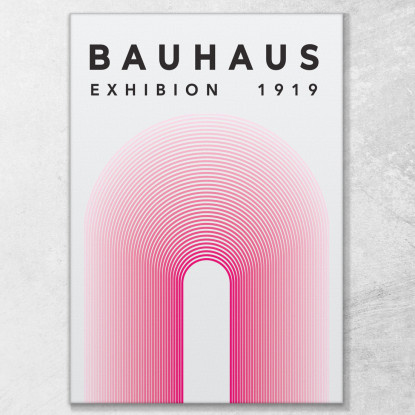 Quadro Bauhaus Struttura Ad Arco Rosa Bauhaus Style bhs7 quadro stampato su tela