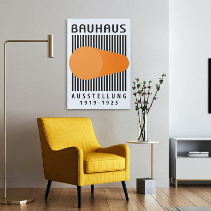 Quadro Bauhaus Cilindro Arancione Astratto Bauhaus Style bhs10 quadro stampato su tela