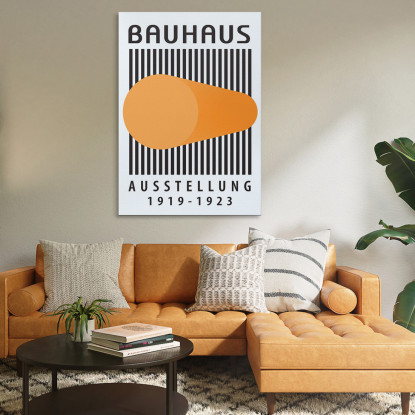 Quadro Bauhaus Cilindro Arancione Astratto Bauhaus Style bhs10 quadro stampato su tela