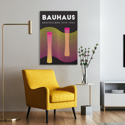 Quadro Bauhaus Evoluzione Dinamica Delle Onde Di Colore Bauhaus Style bhs12 quadro stampato su tela