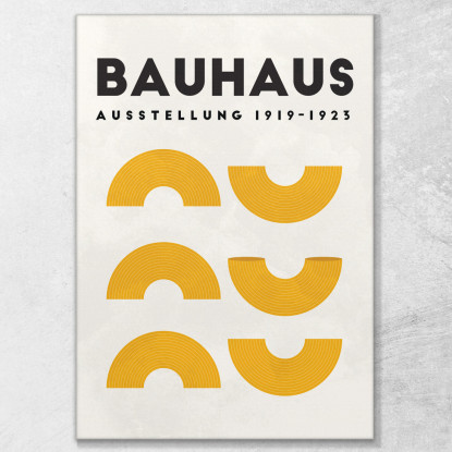 Quadro Bauhaus Semicerchi In Tonalità Calde Bauhaus Style bhs14 quadro stampato su tela