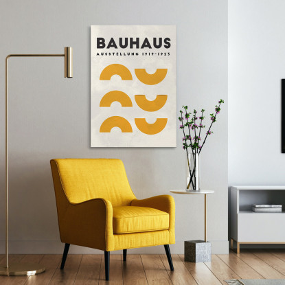 Quadro Bauhaus Semicerchi In Tonalità Calde Bauhaus Style bhs14 quadro stampato su tela