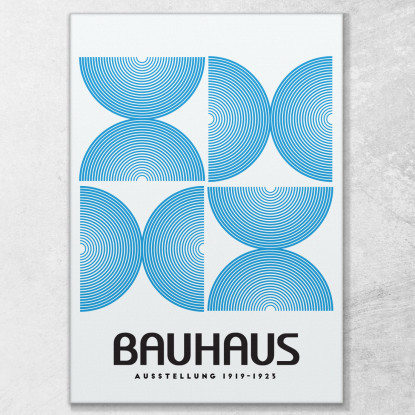 Quadro Bauhaus Struttura Geometrica Circolare Blu Bauhaus Style bhs15 quadro stampato su tela