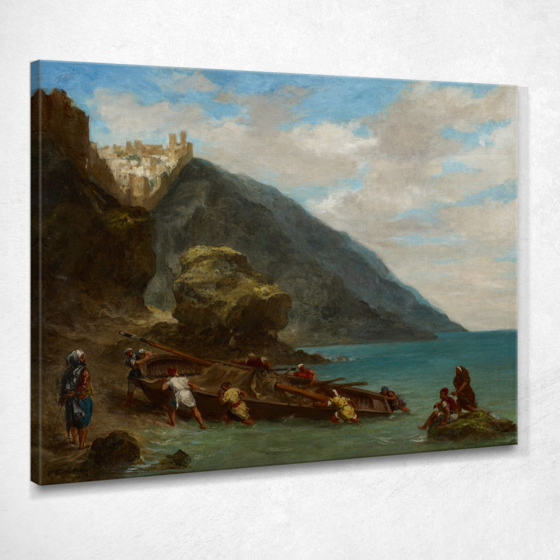 Veduta Di Tangeri Dalla Riva Del Mare Eugène Delacroix edx154 quadro stampato su tela