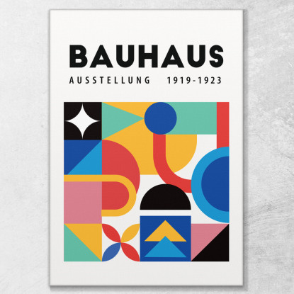 Quadro Bauhaus Collage Geometrico Astratto Bauhaus Style bhs19 quadro stampato su tela