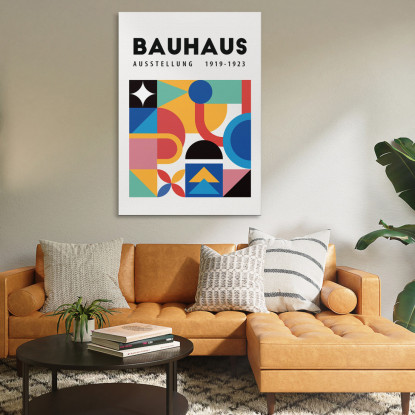 Quadro Bauhaus Collage Geometrico Astratto Bauhaus Style bhs19 quadro stampato su tela