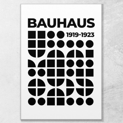 Quadro Bauhaus Composizione Geometrica In Bianco E Nero Bauhaus Style bhs28 quadro stampato su tela