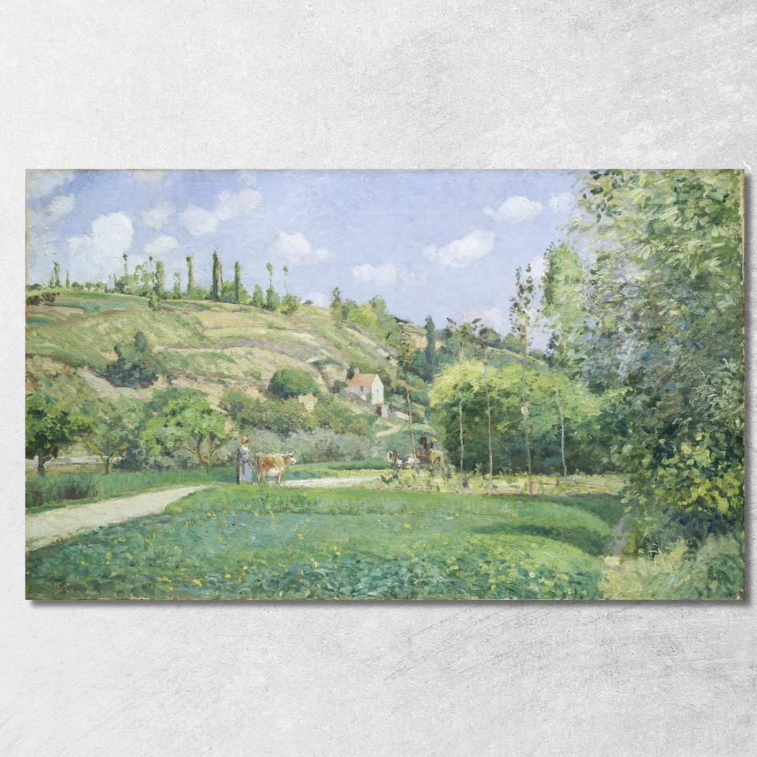 Un Pastore A Valhermeil Auvers-Sur-Oise 1874 Camille Pissarro cps3 quadro stampato su tela