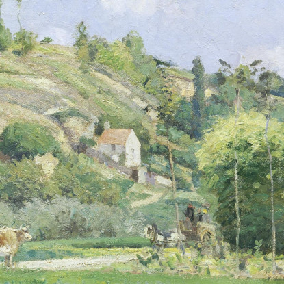 Un Pastore A Valhermeil Auvers-Sur-Oise 1874 Camille Pissarro cps3 quadro stampato su tela