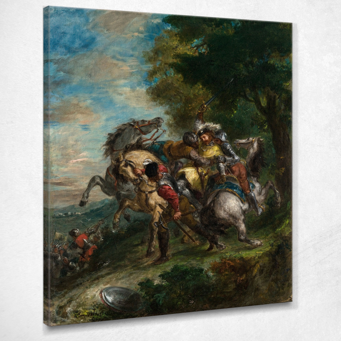 Weislingen Catturato Dagli Uomini Di Götz Eugène Delacroix edx156 quadro stampato su tela