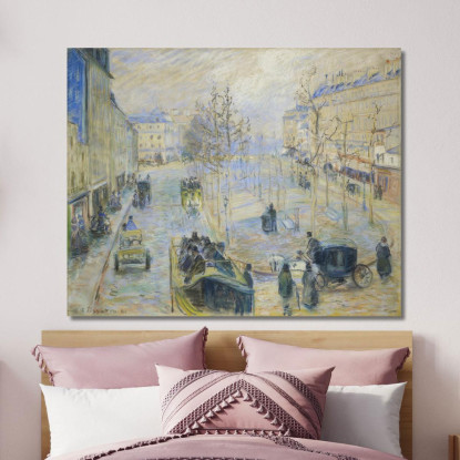 Boulevard Rochechouart 1880 Camille Pissarro cps15 quadro stampato su tela