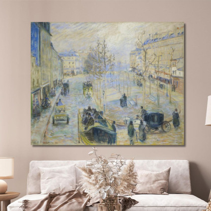 Boulevard Rochechouart 1880 Camille Pissarro cps15 quadro stampato su tela