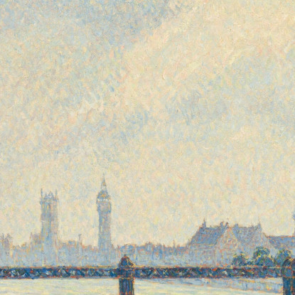 Ponte Di Charing Cross Londra 1890 Camille Pissarro cps18 quadro stampato su tela