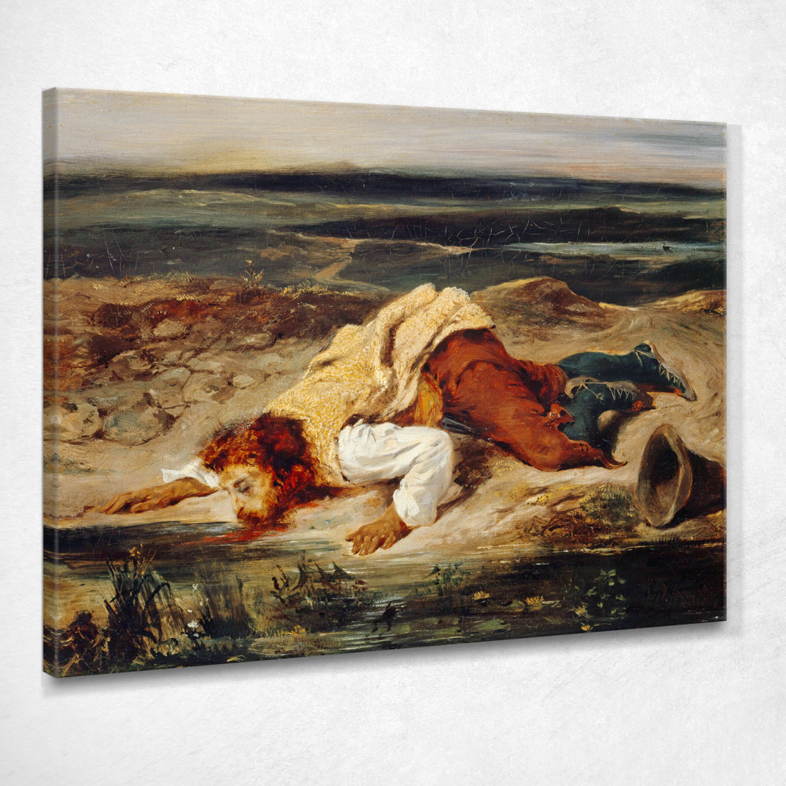 Pastore Romano Brigante Ferito Eugène Delacroix edx158 quadro stampato su tela
