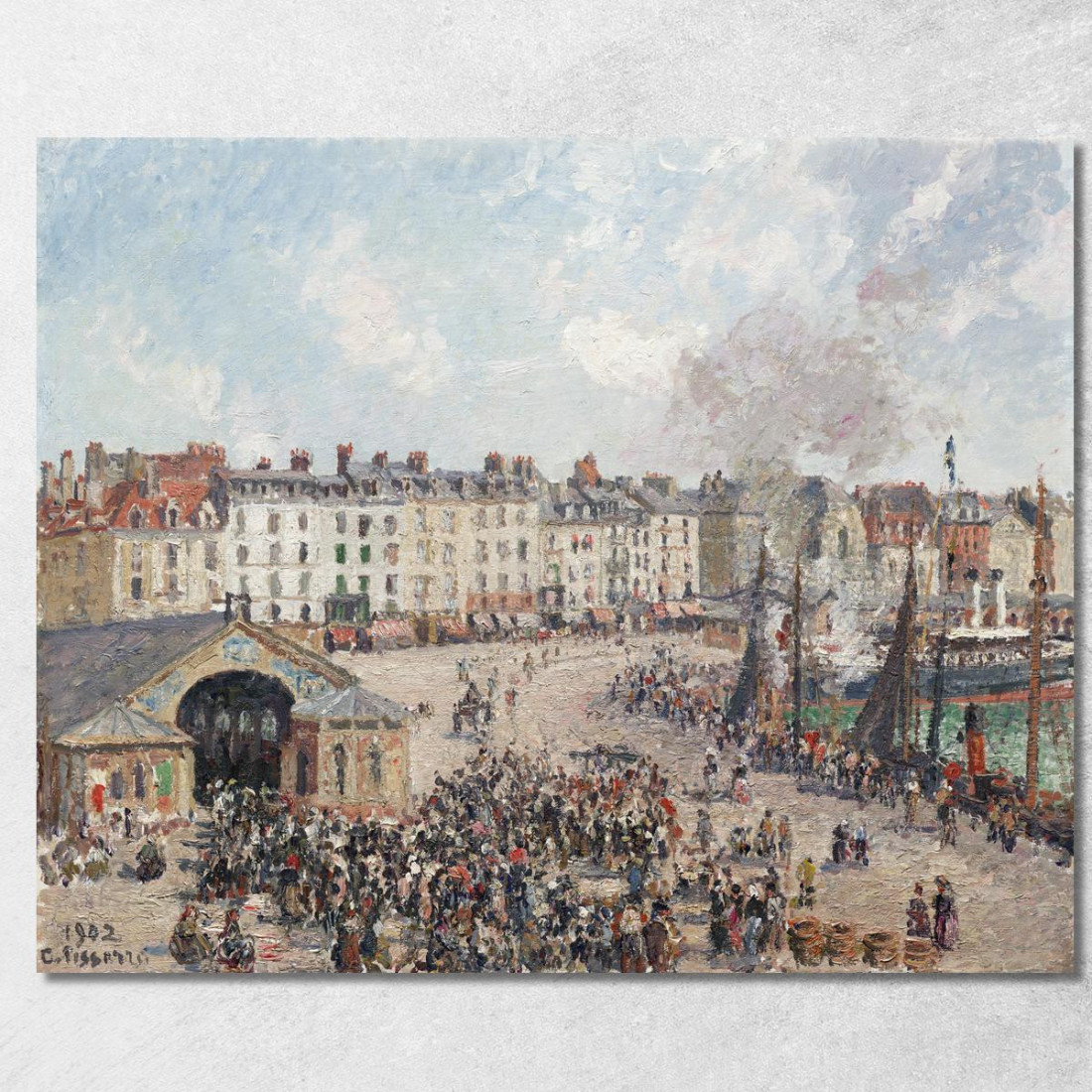 Mercato Del Pesce 1902 Camille Pissarro cps25 quadro stampato su tela