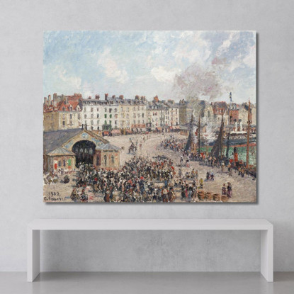 Mercato Del Pesce 1902 Camille Pissarro cps25 quadro stampato su tela