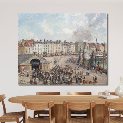 Mercato Del Pesce 1902 Camille Pissarro cps25 quadro stampato su tela