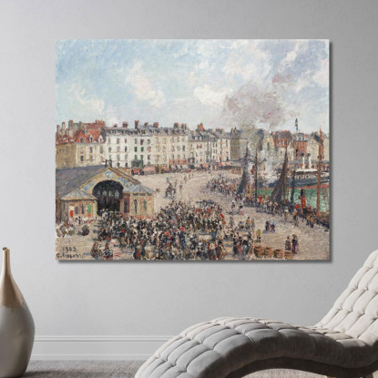 Mercato Del Pesce 1902 Camille Pissarro cps25 quadro stampato su tela