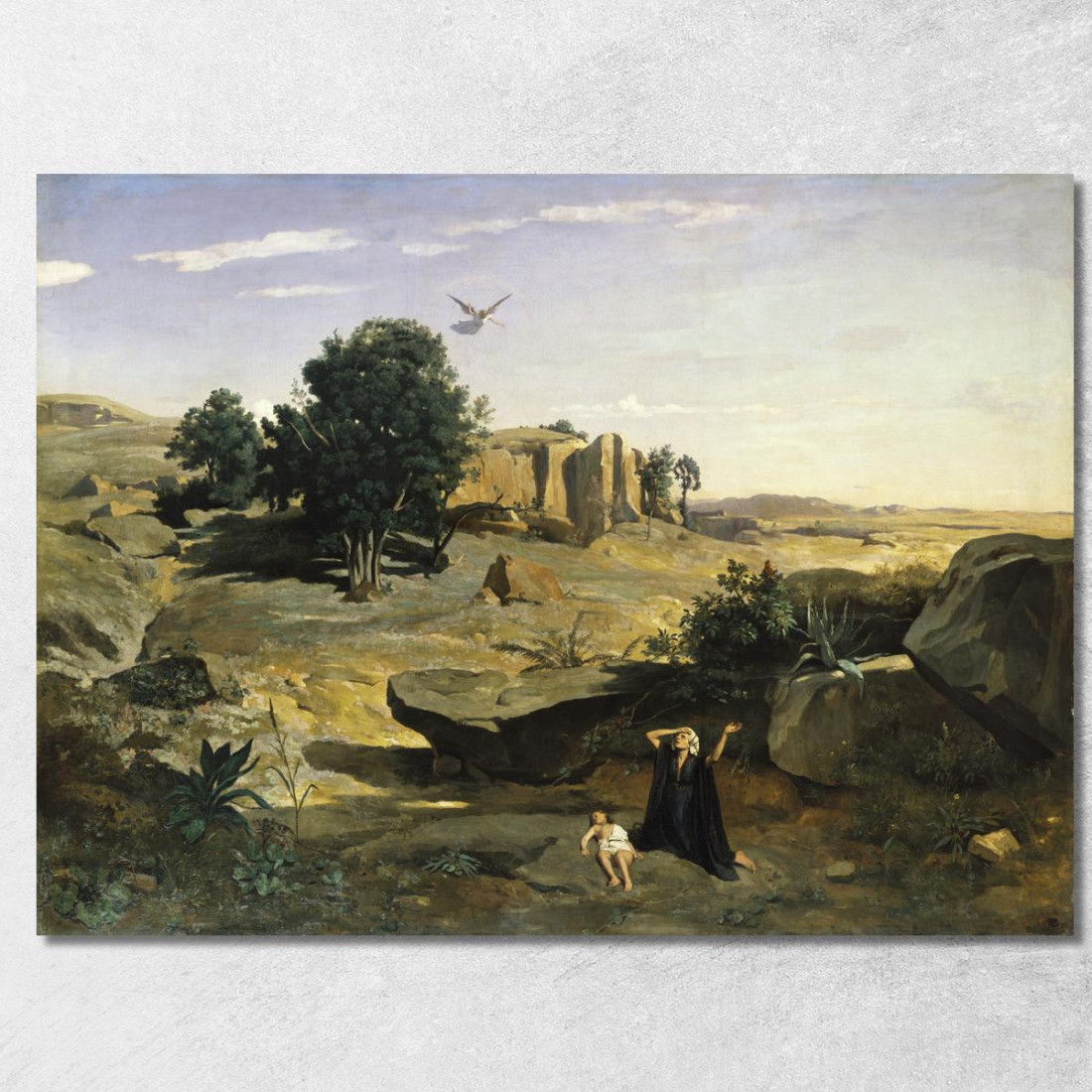 Agar Nel Deserto 1835 Camille Pissarro cps30 quadro stampato su tela