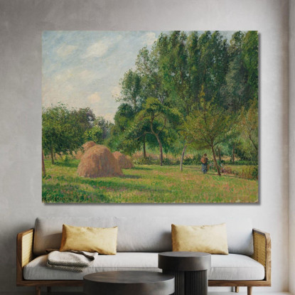 Eragny Del Mattino Nei Pagliai Camille Pissarro cps33 quadro stampato su tela