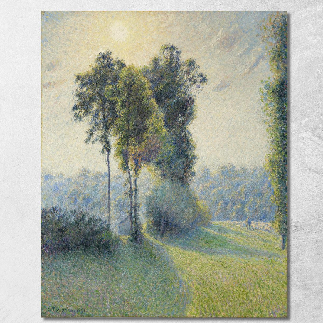 Paesaggio A Saint-Charles Vicino A Gisors Tramonto 189 Camille Pissarro cps40 quadro stampato su tela