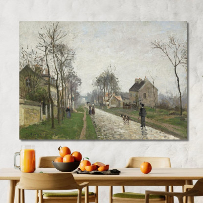 La Strada Da Louveciennes 1870 Camille Pissarro cps47 quadro stampato su tela