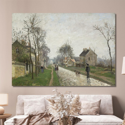 La Strada Da Louveciennes 1870 Camille Pissarro cps47 quadro stampato su tela