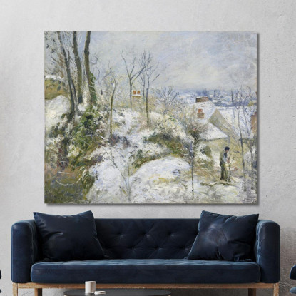 Coniglio Warren A Pontoise Snow 1879 Camille Pissarro cps60 quadro stampato su tela