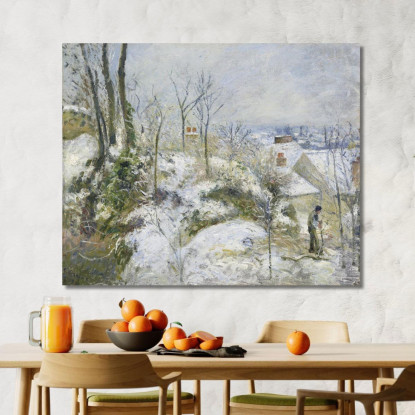 Coniglio Warren A Pontoise Snow 1879 Camille Pissarro cps60 quadro stampato su tela
