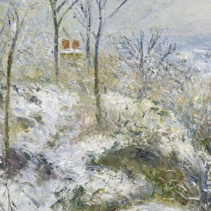 Coniglio Warren A Pontoise Snow 1879 Camille Pissarro cps60 quadro stampato su tela