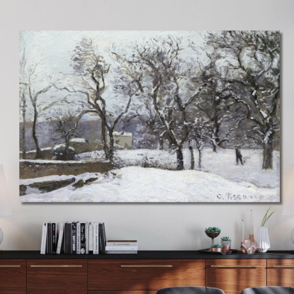 Neve A Louveciennes Intorno Al 1870 Camille Pissarro cps65 quadro stampato su tela