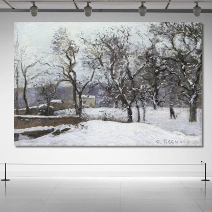 Neve A Louveciennes Intorno Al 1870 Camille Pissarro cps65 quadro stampato su tela
