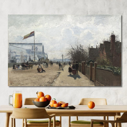 Il Palazzo Di Cristallo 1871 Camille Pissarro cps74 quadro stampato su tela