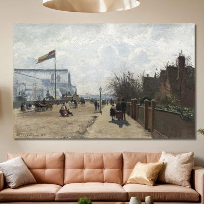 Il Palazzo Di Cristallo 1871 Camille Pissarro cps74 quadro stampato su tela