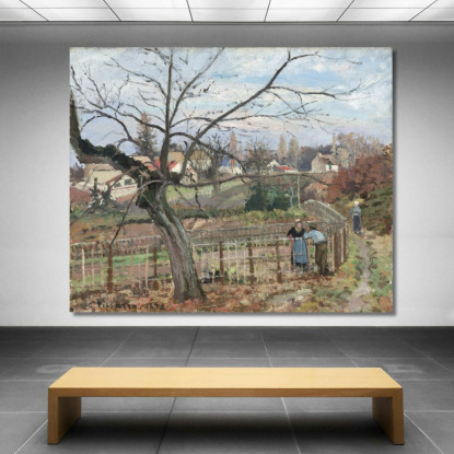 La Recinzione 1872 Camille Pissarro cps75 quadro stampato su tela
