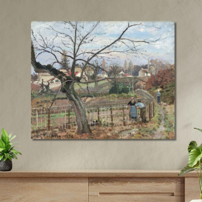 La Recinzione 1872 Camille Pissarro cps75 quadro stampato su tela