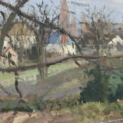 La Recinzione 1872 Camille Pissarro cps75 quadro stampato su tela