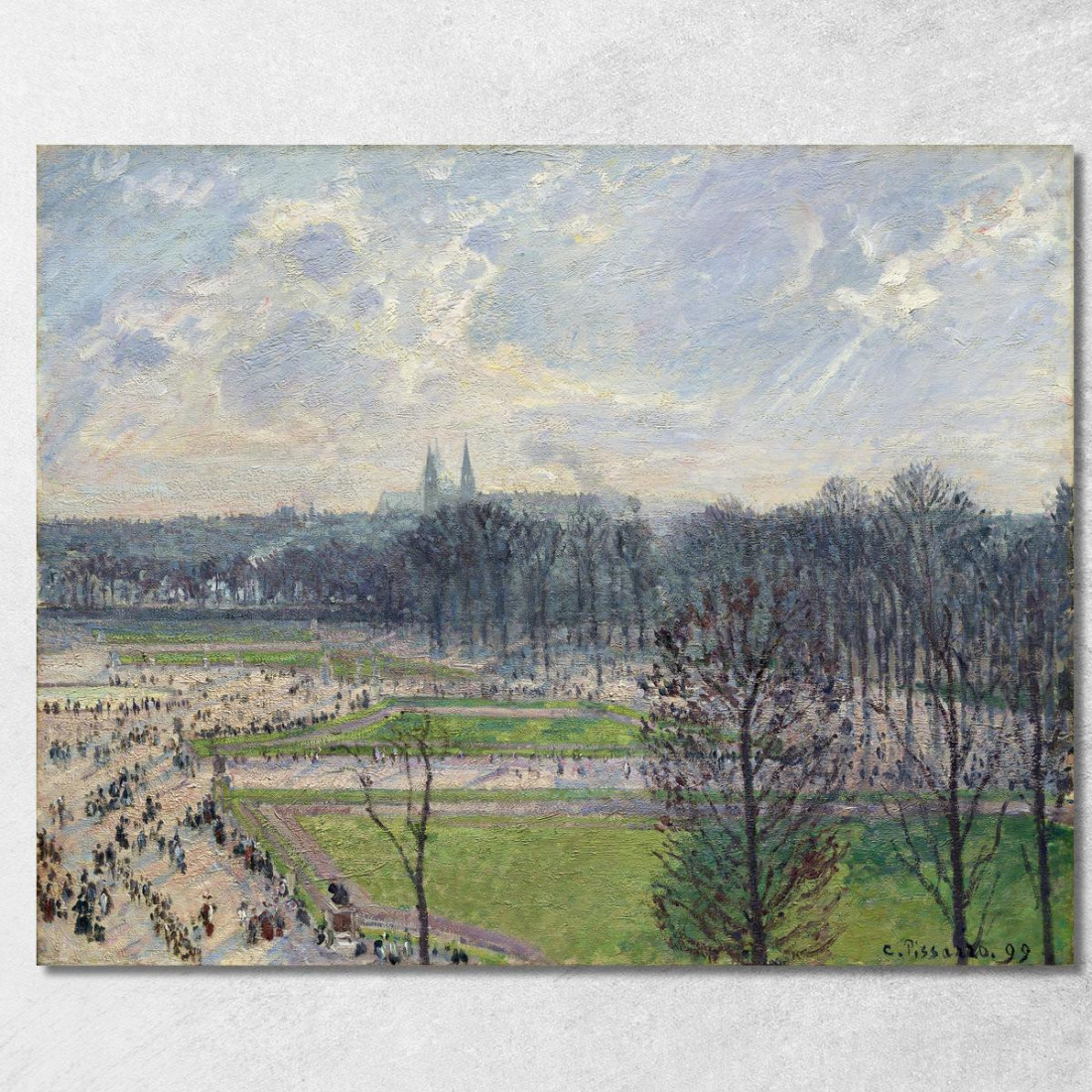 Il Giardino Delle Tuileries In Un Pomeriggio D'Inverno 1899 Camille Pissarro cps77 quadro stampato su tela