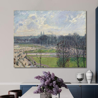 Il Giardino Delle Tuileries In Un Pomeriggio D'Inverno 1899 Camille Pissarro cps77 quadro stampato su tela