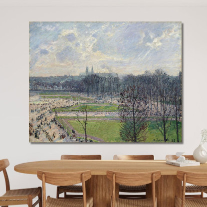 Il Giardino Delle Tuileries In Un Pomeriggio D'Inverno 1899 Camille Pissarro cps77 quadro stampato su tela