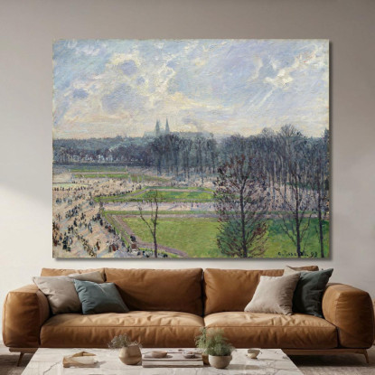 Il Giardino Delle Tuileries In Un Pomeriggio D'Inverno 1899 Camille Pissarro cps77 quadro stampato su tela