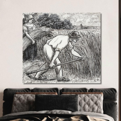 La Vendemmia Intorno Al 1895 Camille Pissarro cps81 quadro stampato su tela