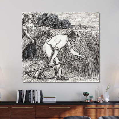 La Vendemmia Intorno Al 1895 Camille Pissarro cps81 quadro stampato su tela