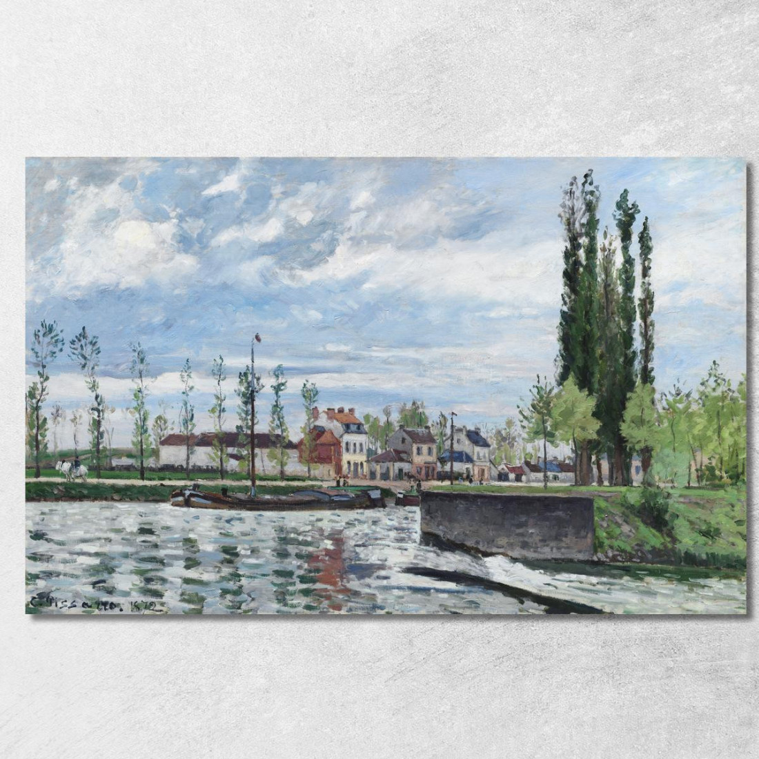 La Chiusa Di Pontoise 1872 Camille Pissarro cps84 quadro stampato su tela